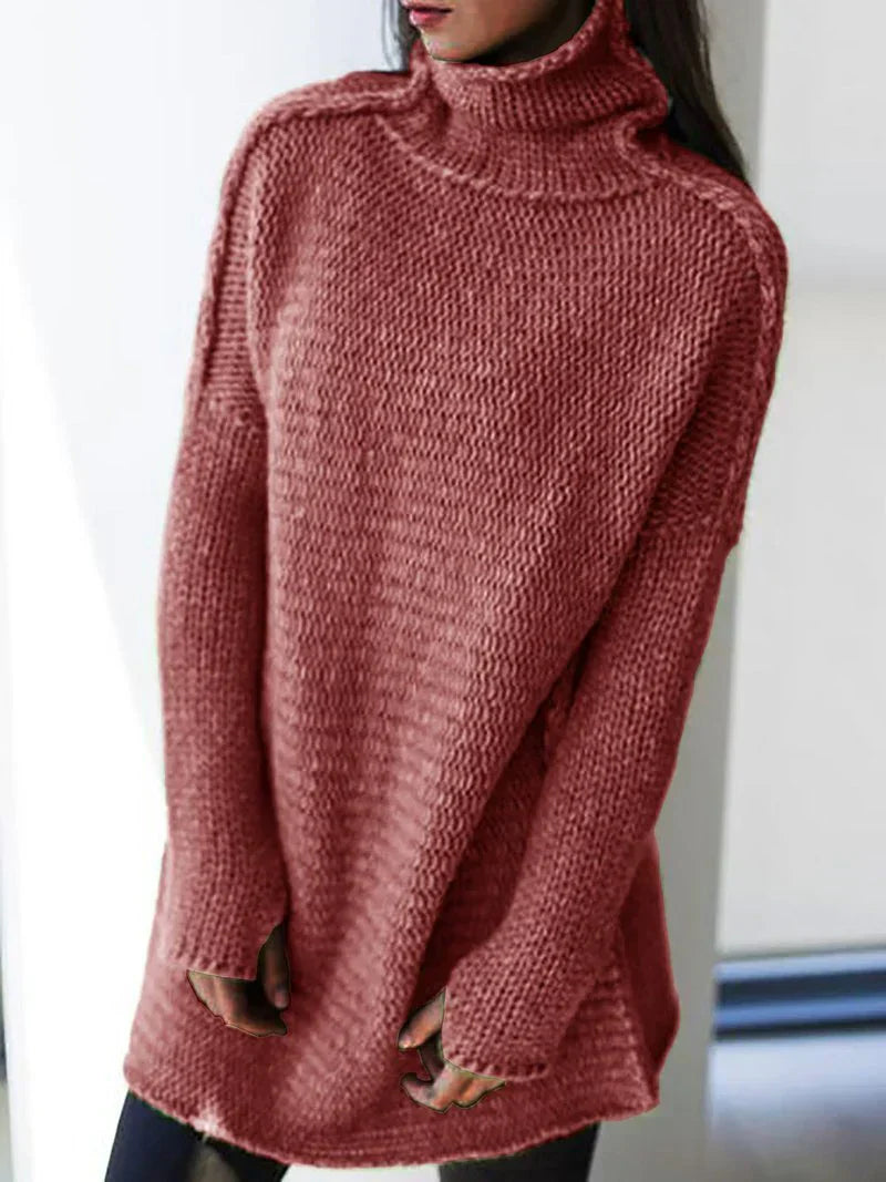 Oversize Rollkragenpullover Für Frauen