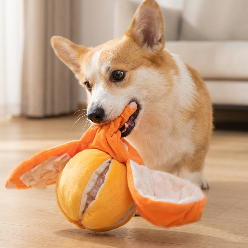 Interaktives Plüsch-Hundespielzeug mit Quietscher – Versteck-Puzzle für Leckerchen product image 8