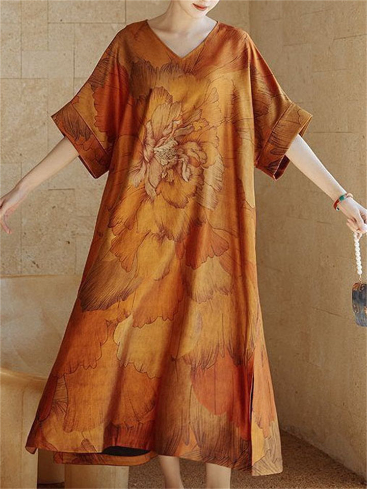 Graciana | Luftiges Oversize-Maxikleid mit Blumen