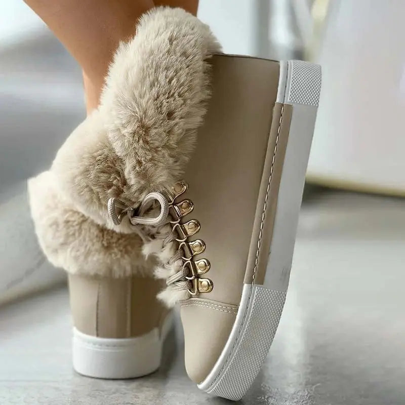Plüsch-Knöchelstiefel für Frauen
