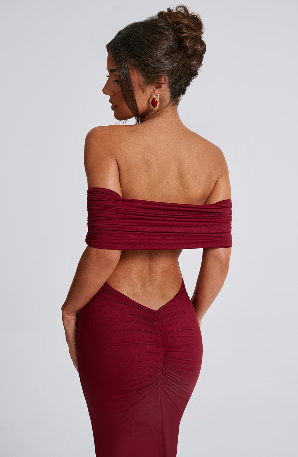 Elegantes rückenfreies Maxikleid mit fließendem Design Für Frauen