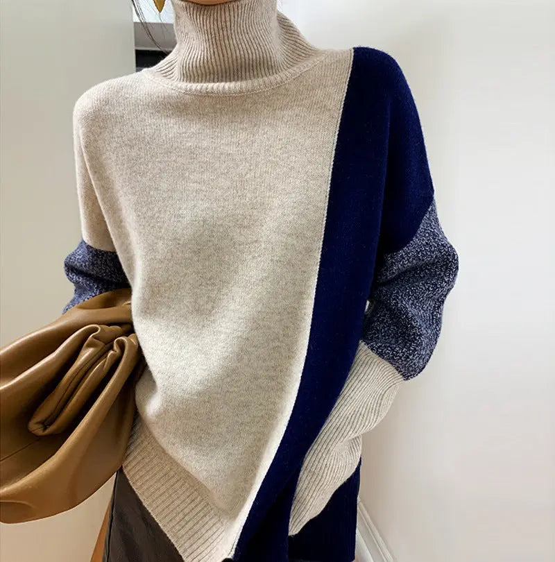 Gemütlicher Rollkragenpullover mit elegantem Sitz für Frauen