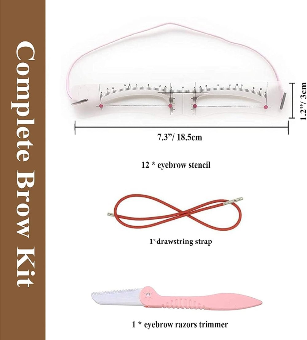 BrowTemp™ – Wiederverwendbare Brauen-Schablonen mit elastischem Riemen für Styling [1 + 1 Gratis]