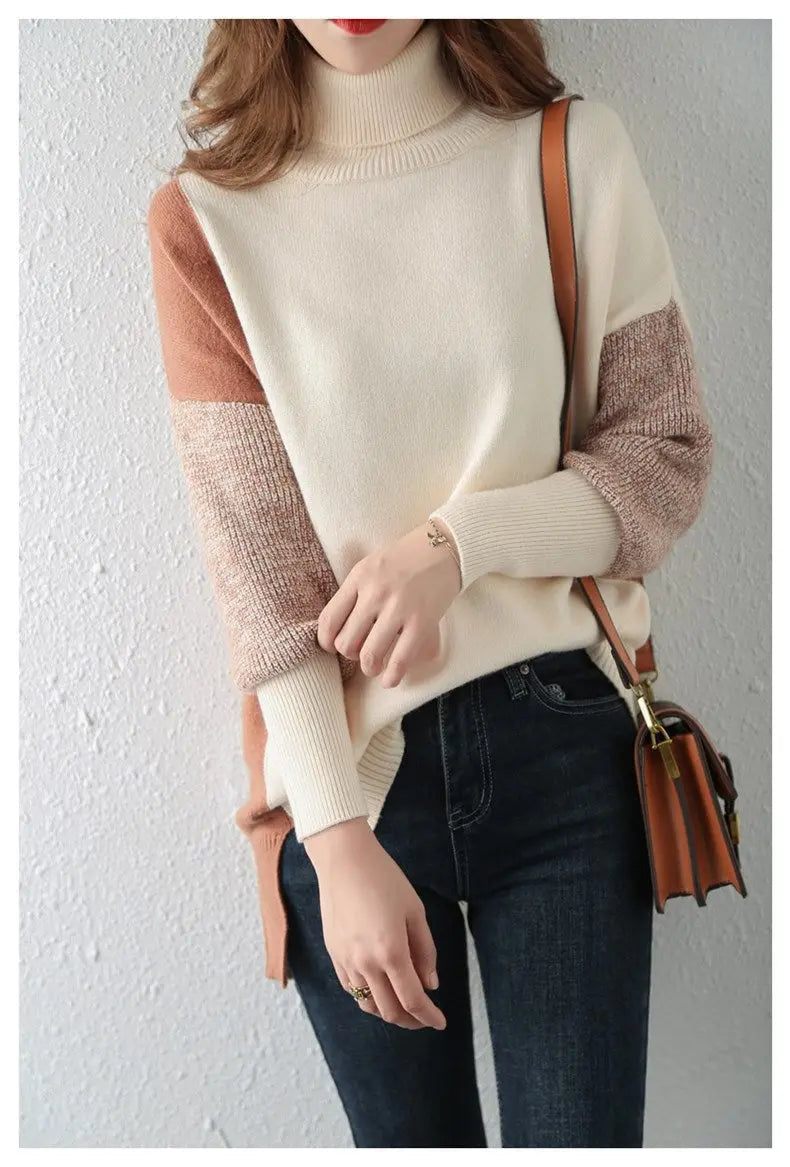 Gemütlicher Rollkragenpullover mit elegantem Sitz für Frauen