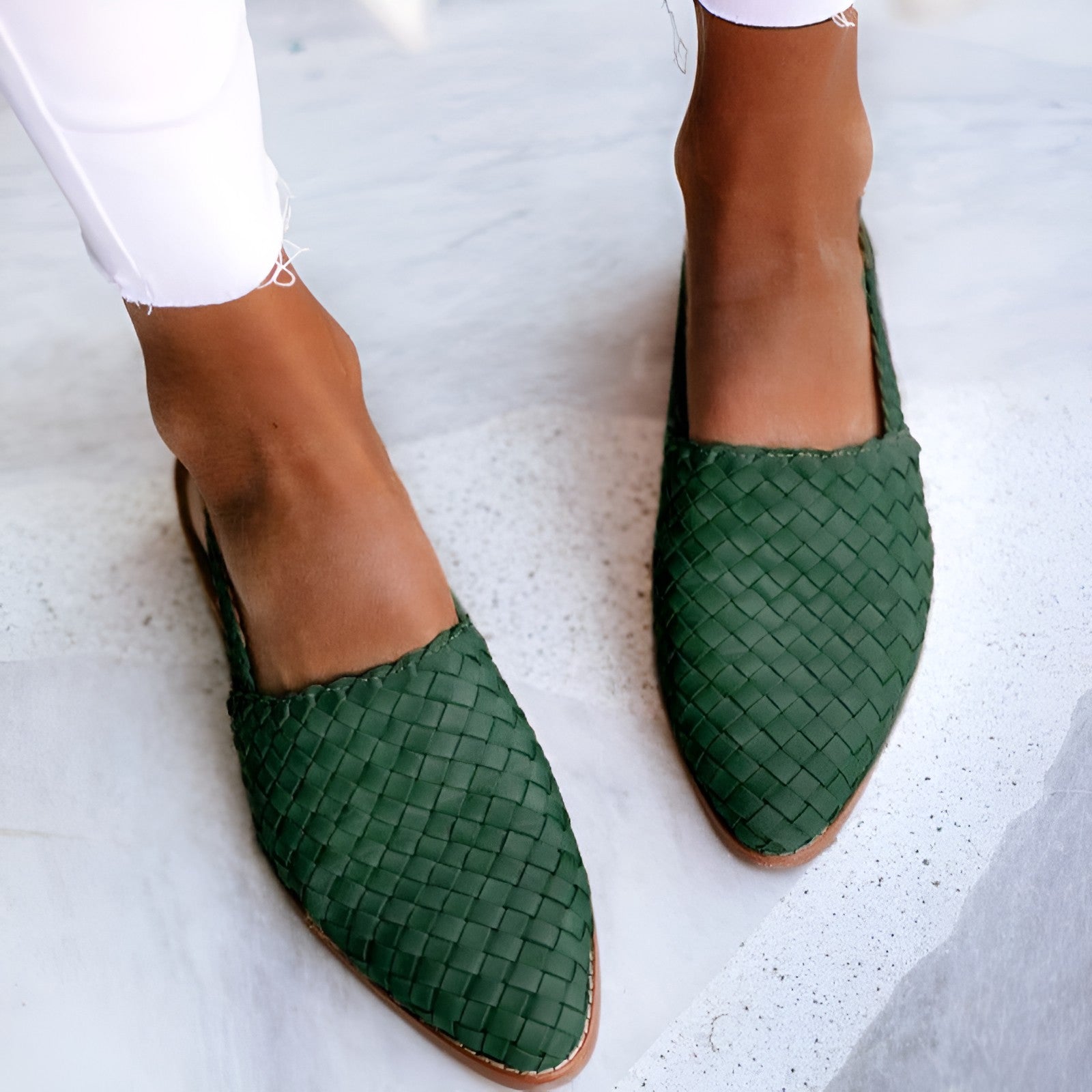 Zephina | Geflochtene Leder-Sandalen Damen