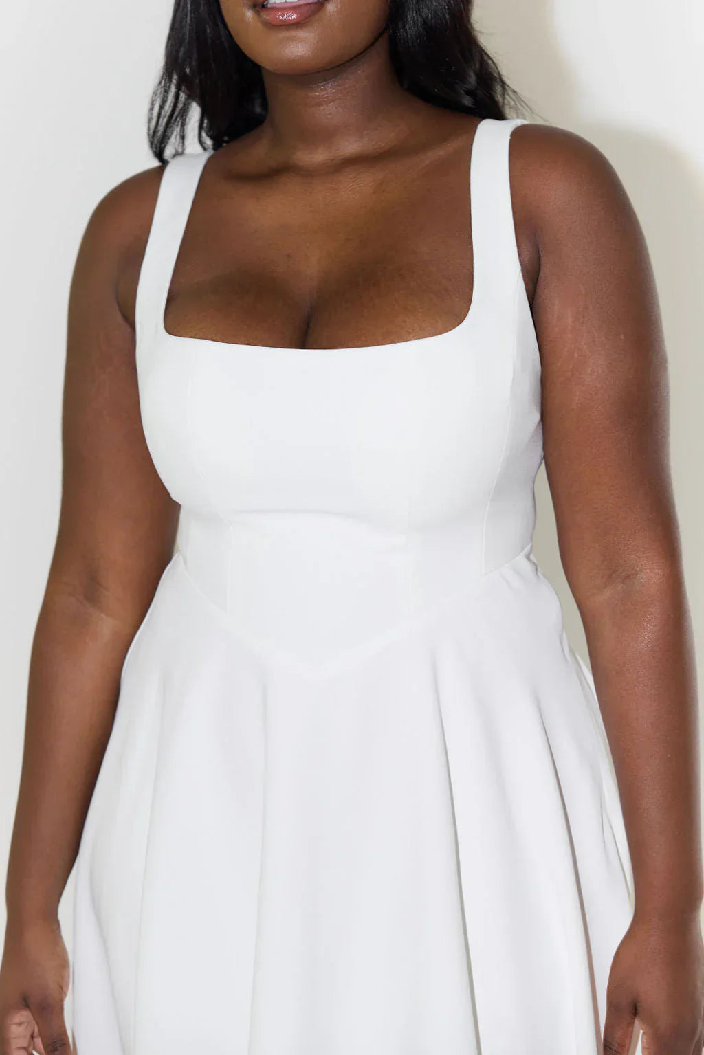 Calandra | Midikleid mit quadratischem Ausschnitt