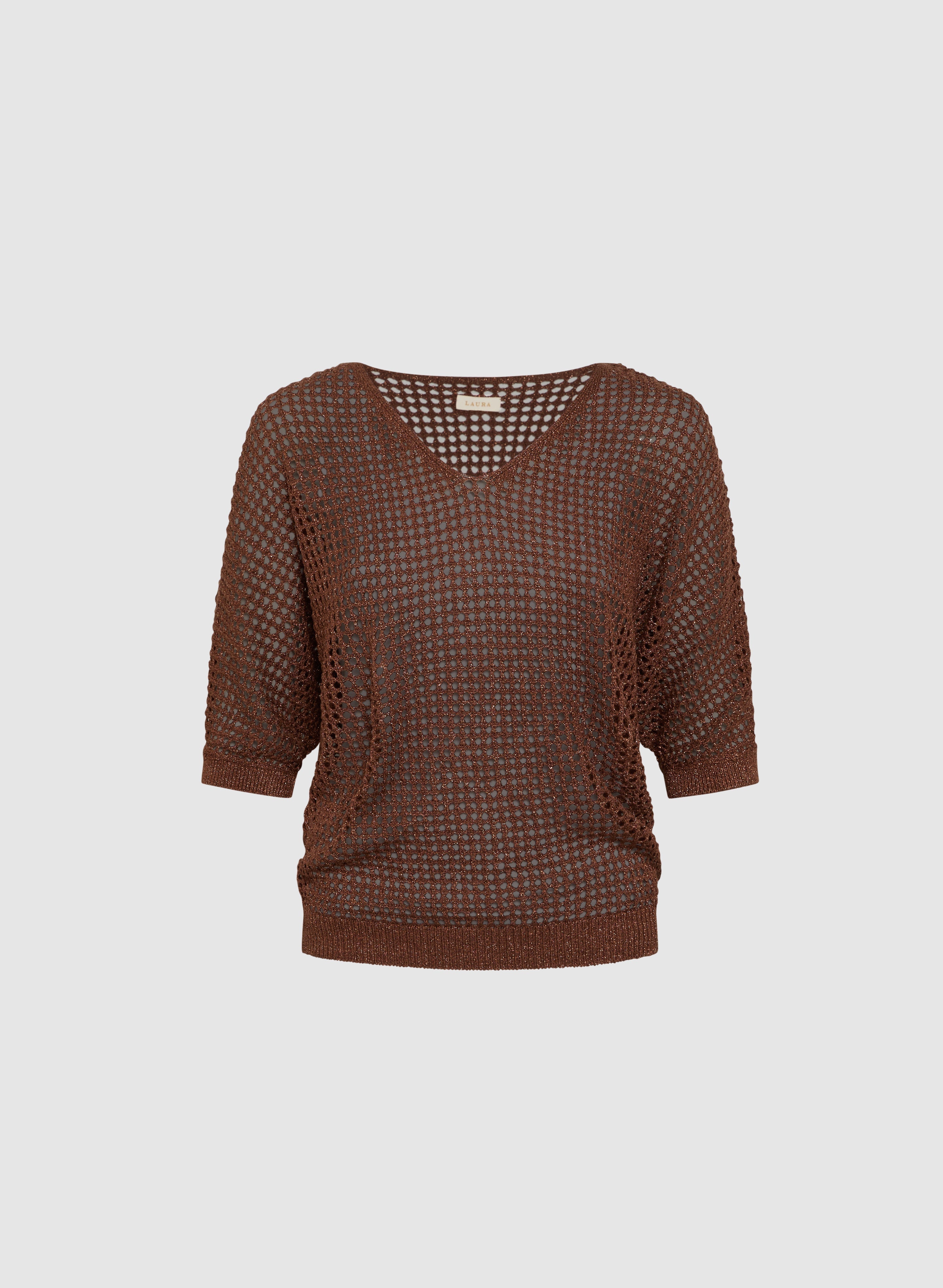 Amisette | Lurex Strickpullover Damen