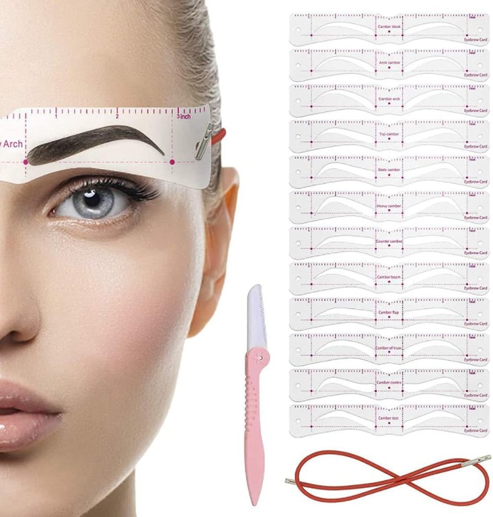 BrowTemp™ – Wiederverwendbare Brauen-Schablonen mit elastischem Riemen für Styling [1 + 1 Gratis]