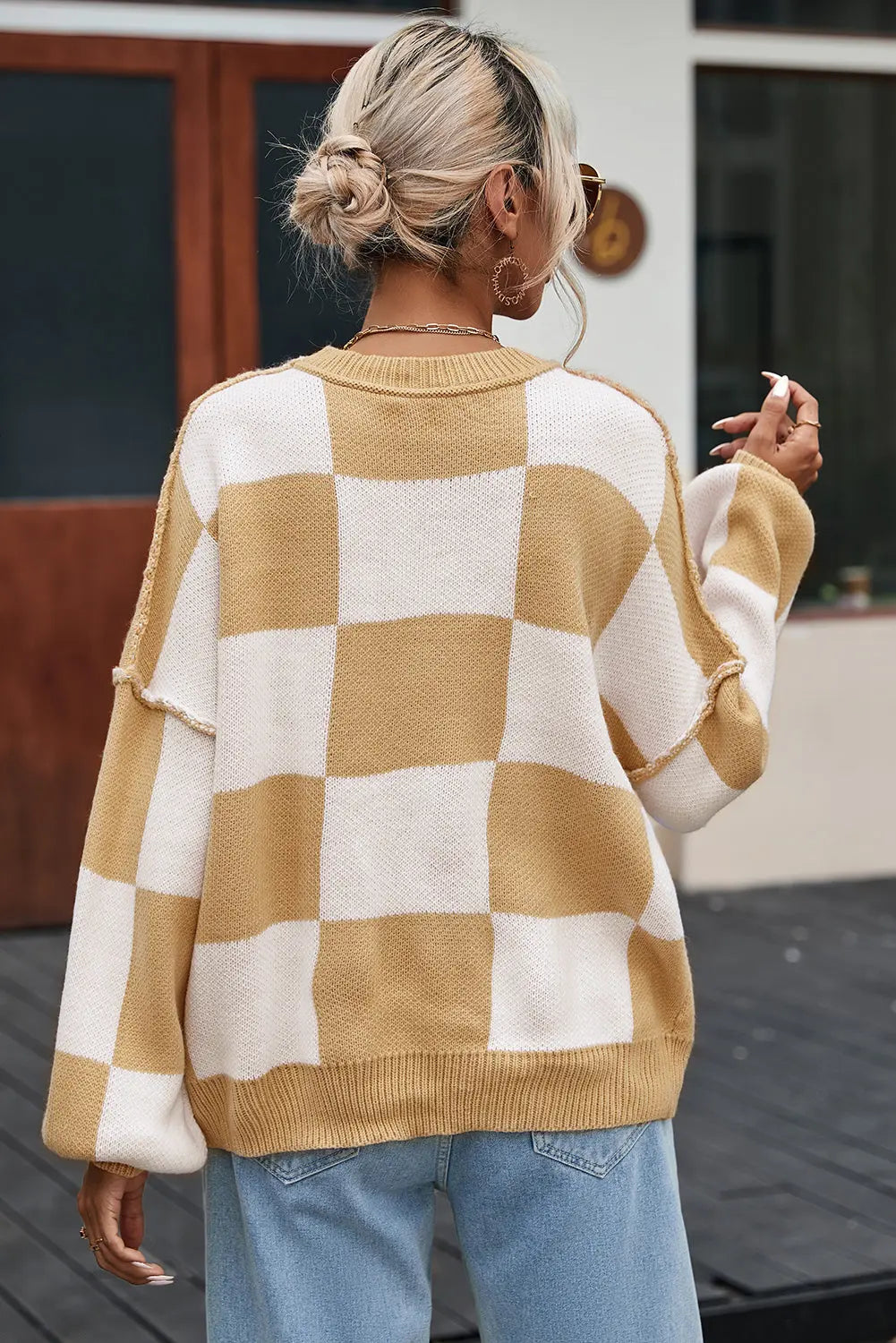 Luxuriöser Zopfmuster-Strickcardigan Für Frauen