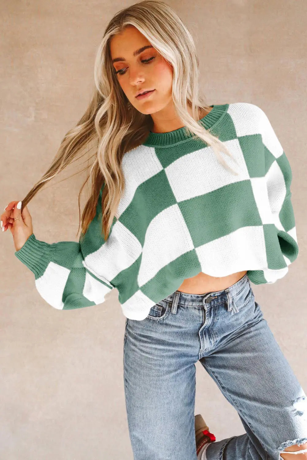 Luxuriöser Zopfmuster-Strickcardigan Für Frauen