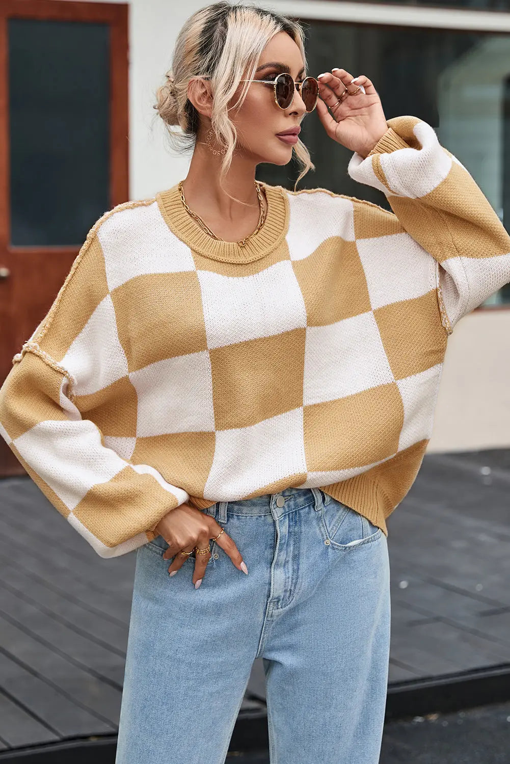 Luxuriöser Zopfmuster-Strickcardigan Für Frauen