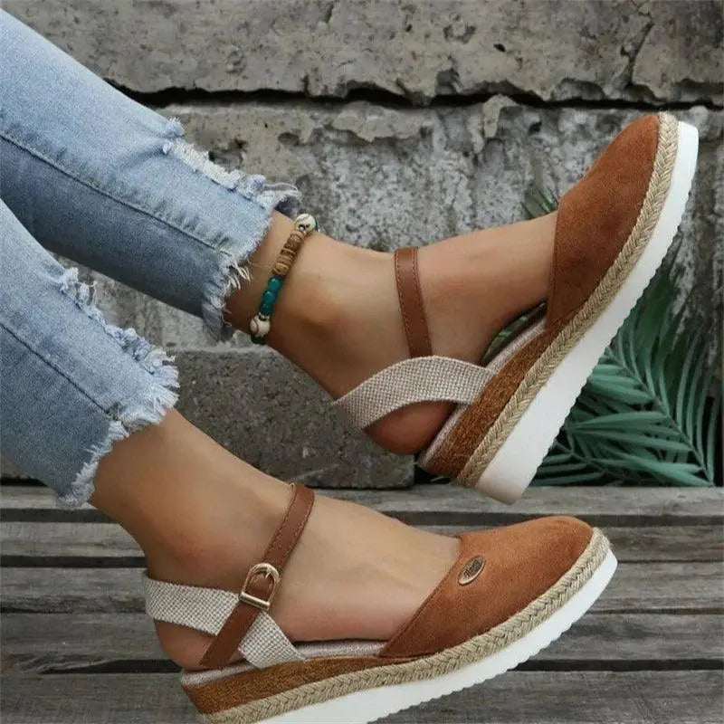 Bequeme Keilabsatz-Sandalen für Frauen