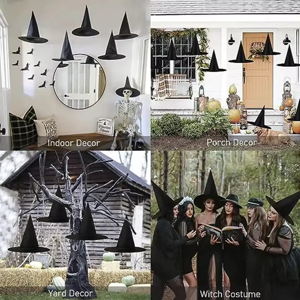 Hexenhüte™ – Unvergessliche Halloween-Atmosphäre & Gruselstimmung für Partys [6 + 6 Gratis]