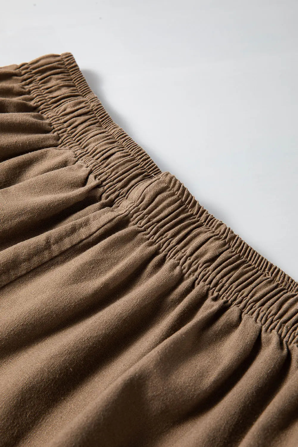 Desert Palm Baumwoll-Leinen Weitbein-Hose Für Frauen