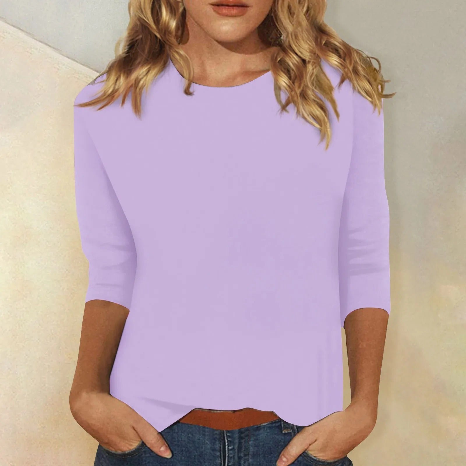 Sanyra | Damen Langarmshirt mit Rundhals