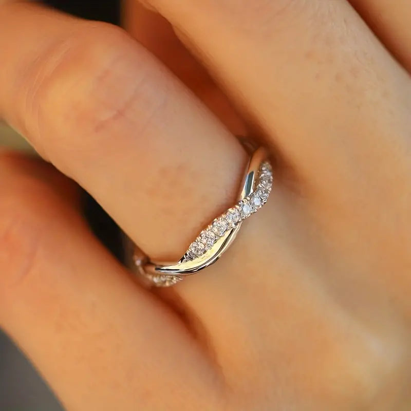 Geflochtener gedrehter Ring für Damen