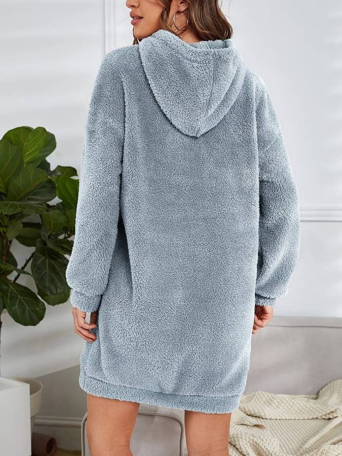Gemütlicher Teddy Hoodie Für Herbstwärme Für Frauen