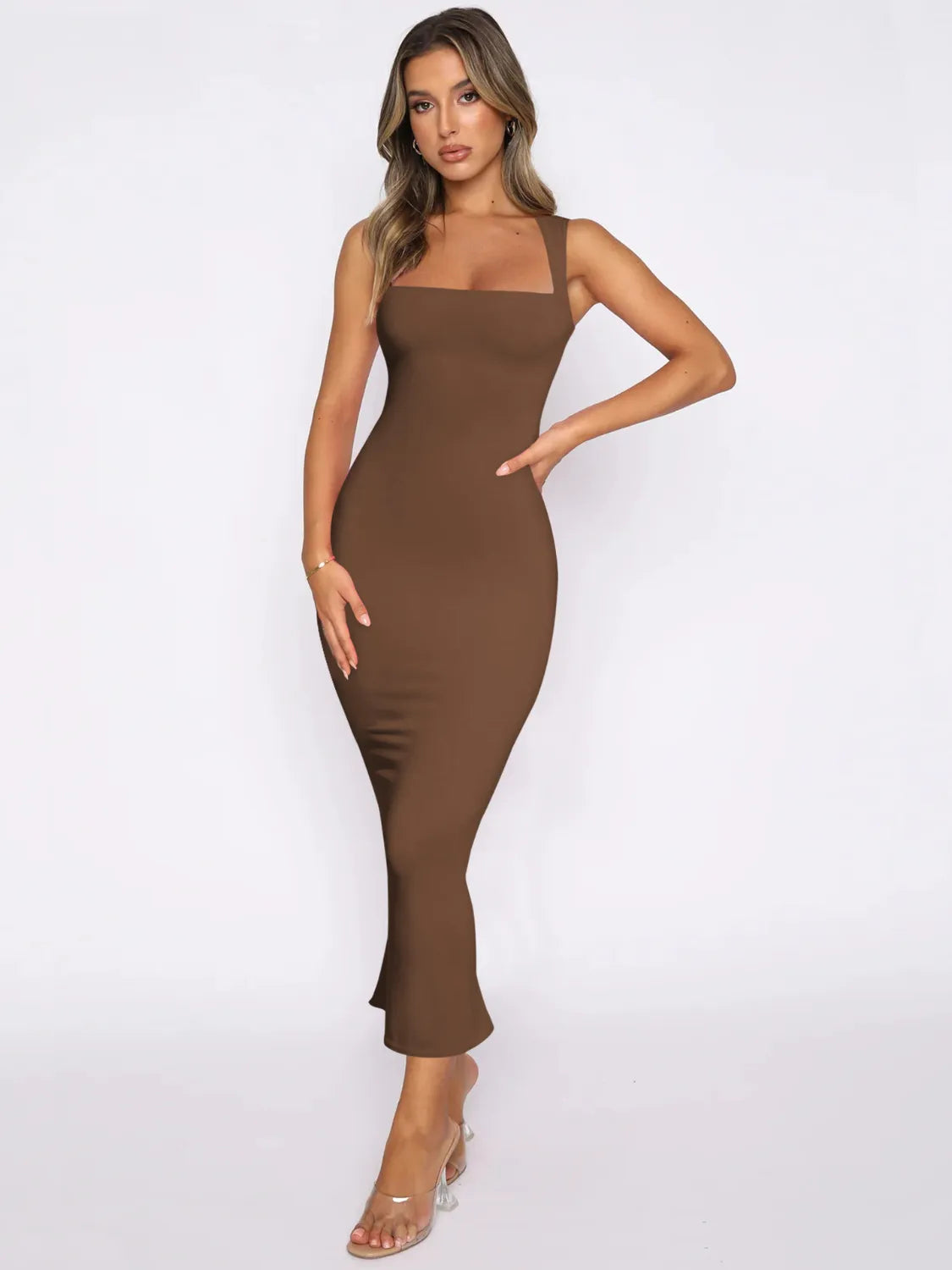 Gisette | Ärmelloses Maxikleid mit Rückenschlitz