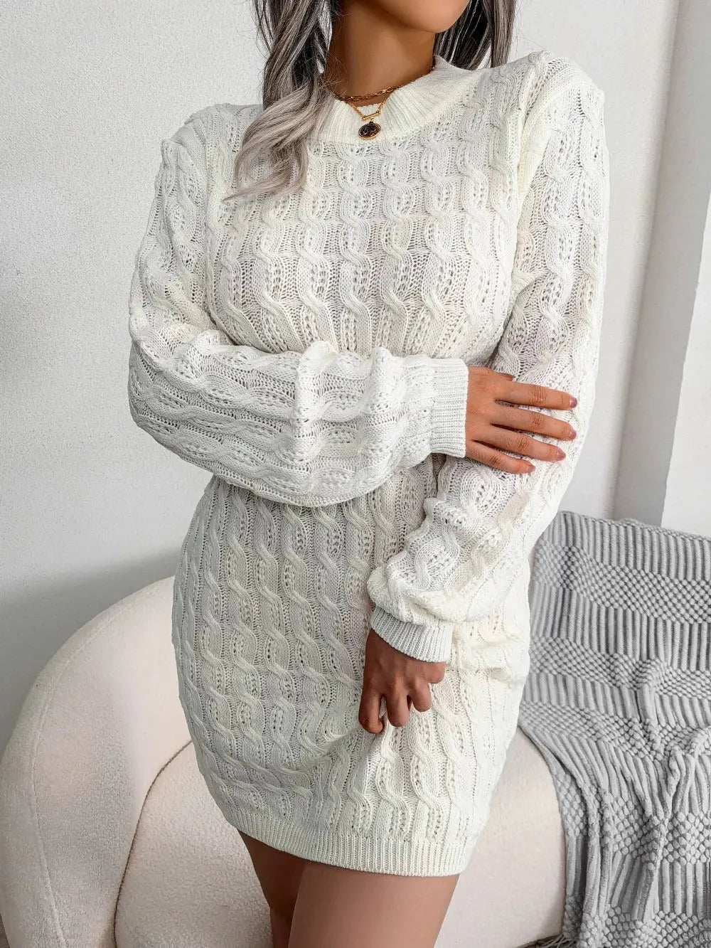 Lässiges Strickkleid Für Frauen