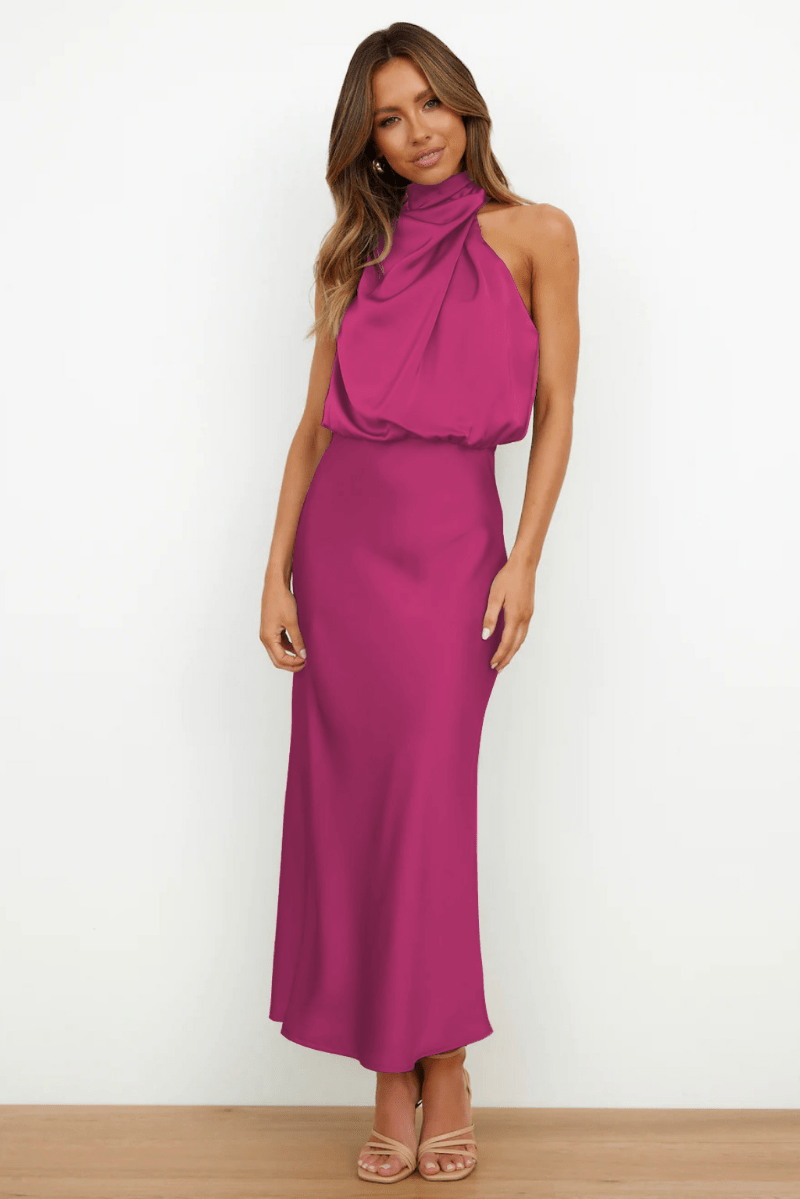 Elegantes One Shoulder Satin Minikleid mit verfeinertem Charme für Damen