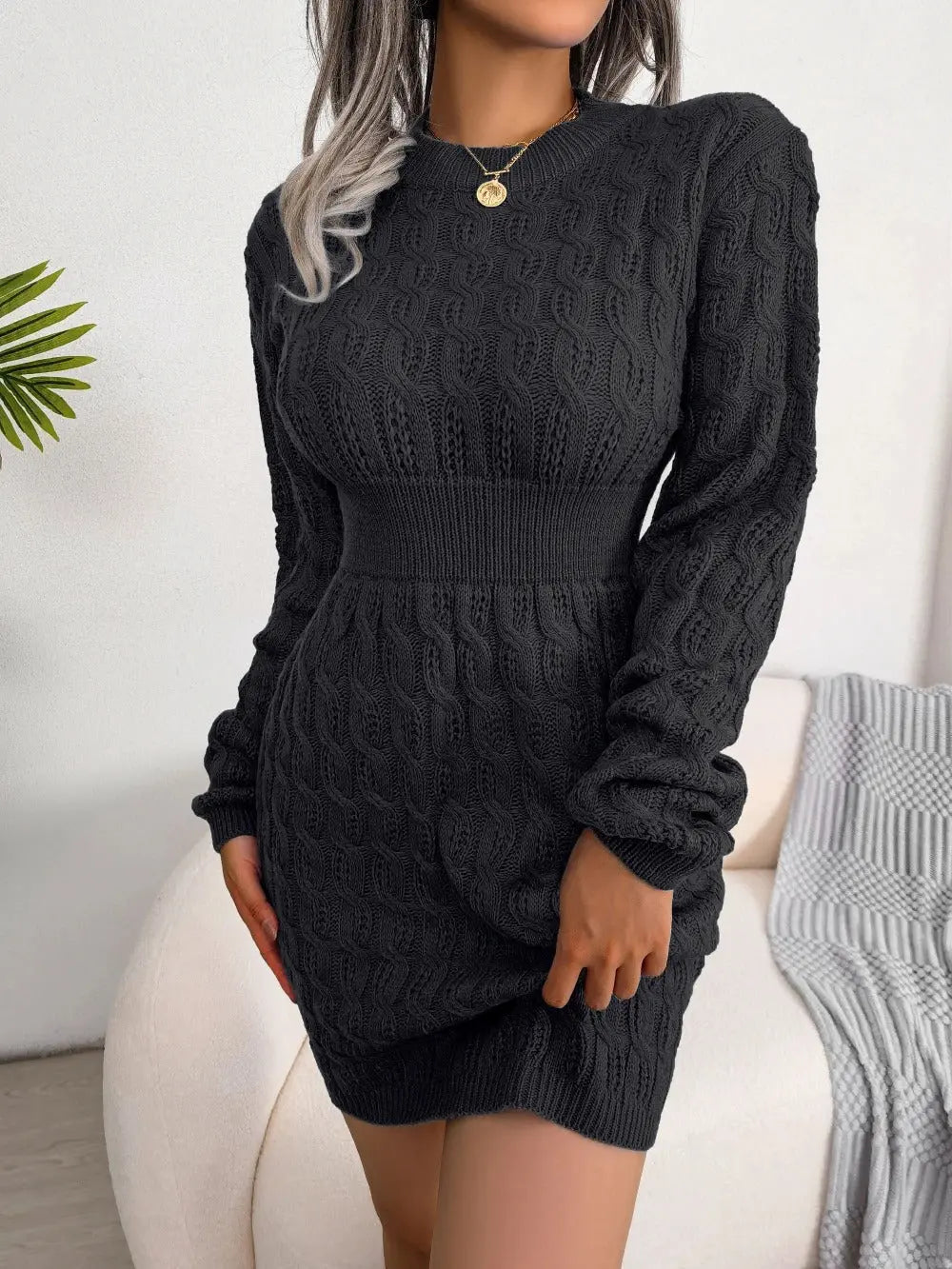 Lässiges Strickkleid Für Frauen