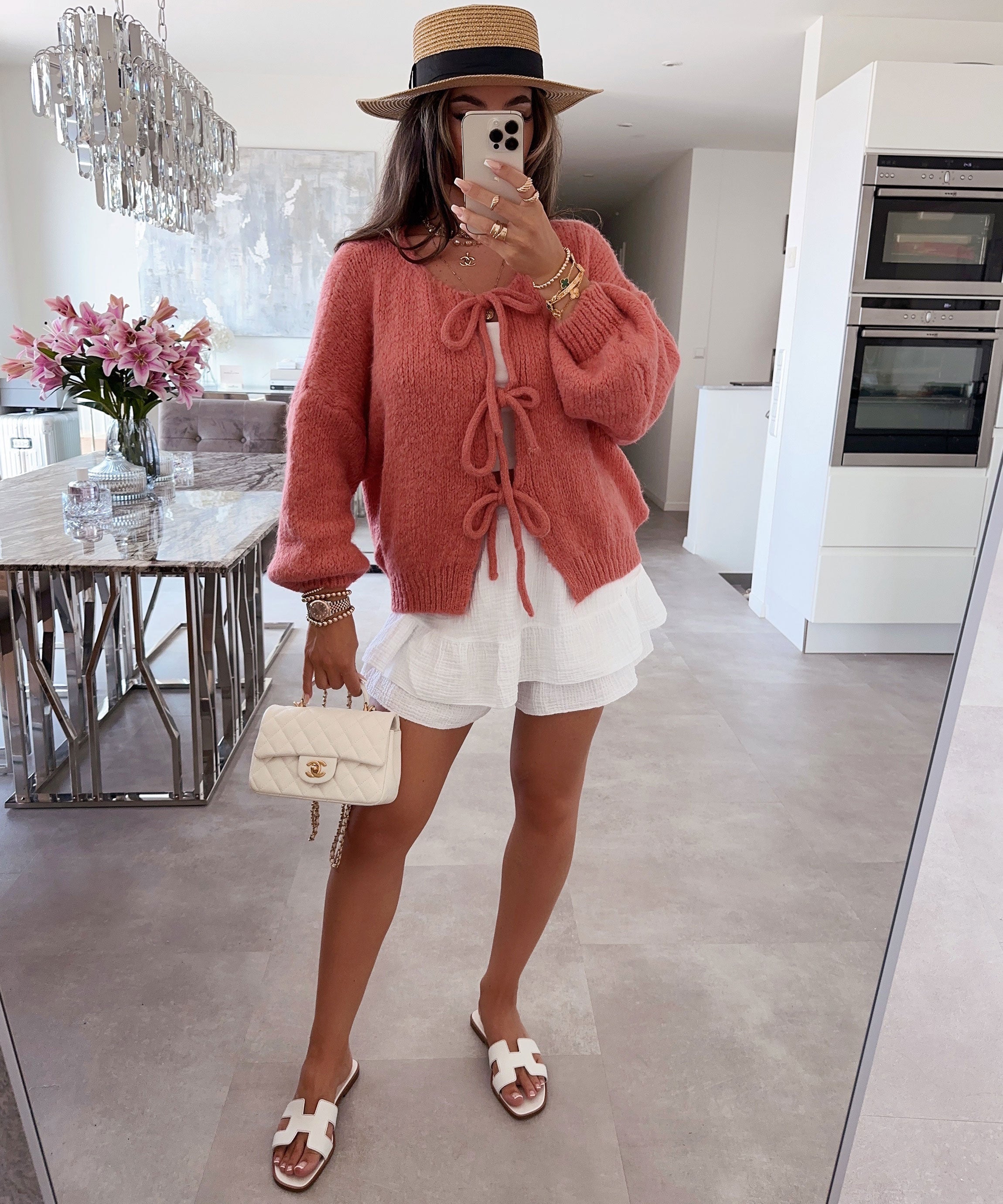 Schleife Fia Peach mit zartem femininen Flair für Frauen