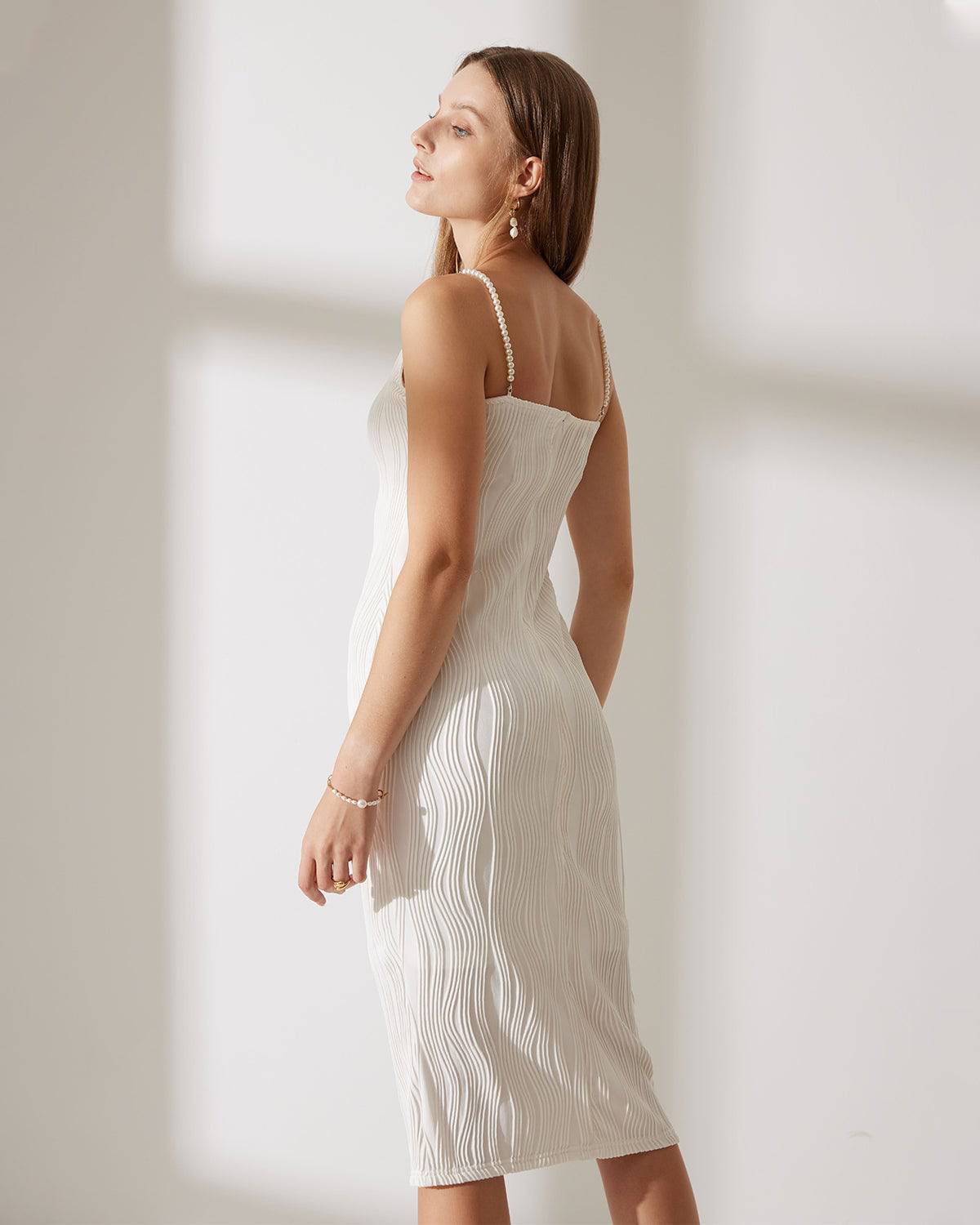 Elena | Schickes Wasserwellen-Midikleid