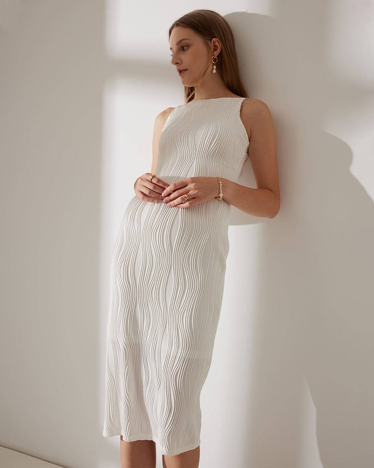 Elena | Schickes Wasserwellen-Midikleid