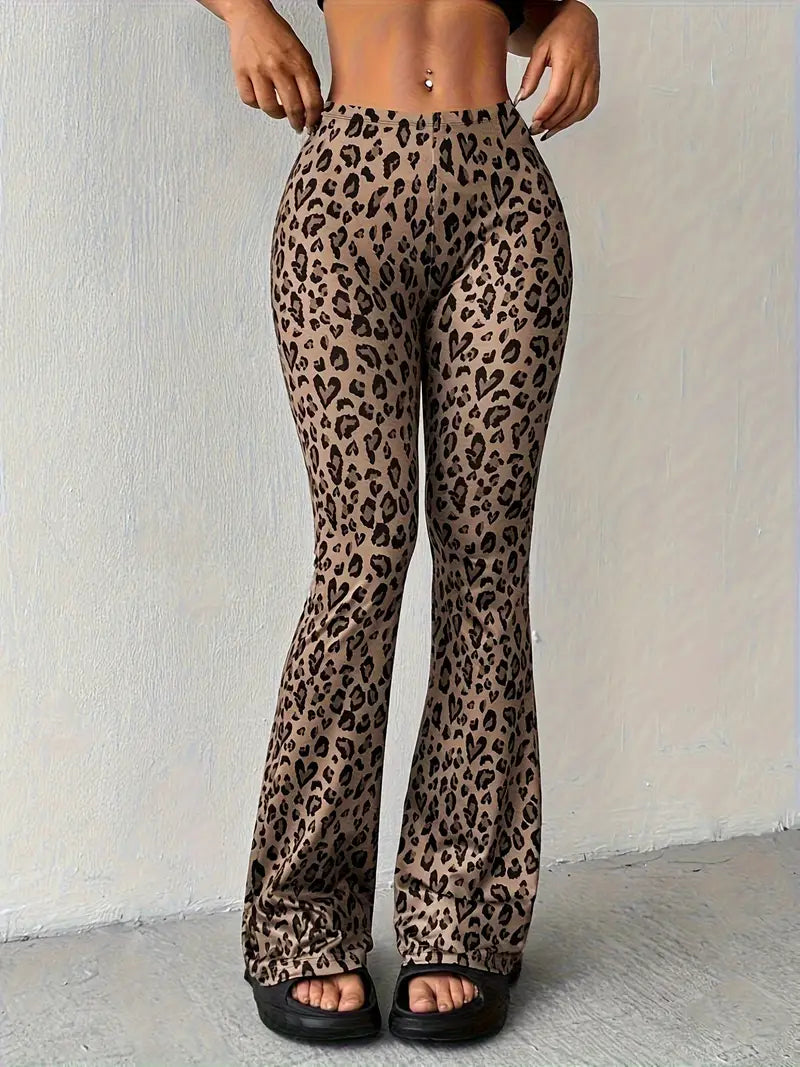 Leopardenmuster Hose mit auffälligem Stil für Frauen