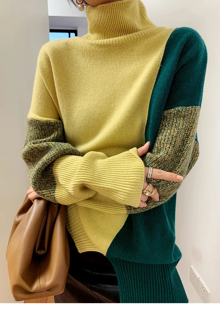 Gemütlicher Rollkragenpullover mit elegantem Sitz für Frauen