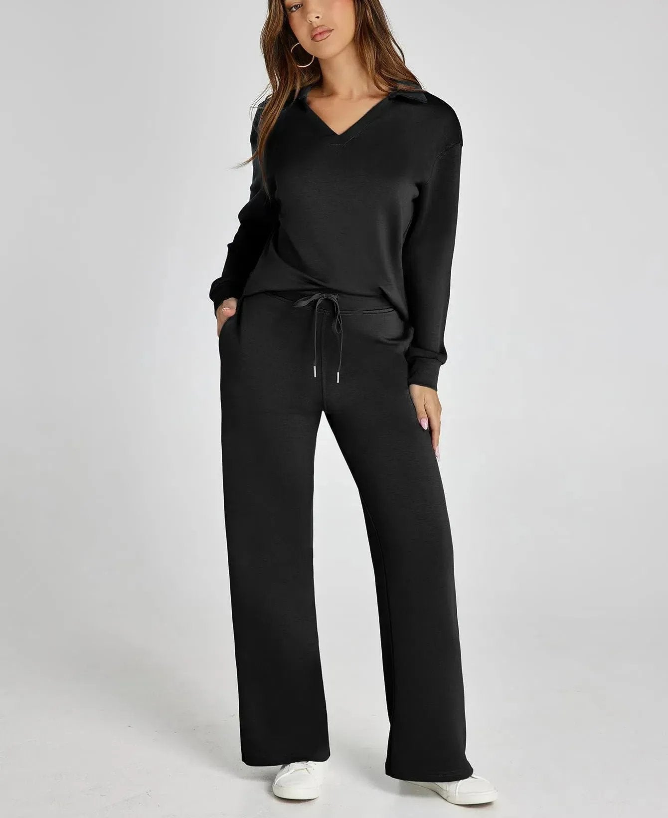 Damen Zweiteiler Set Langarm Hose Freizeit Outfit product image 14