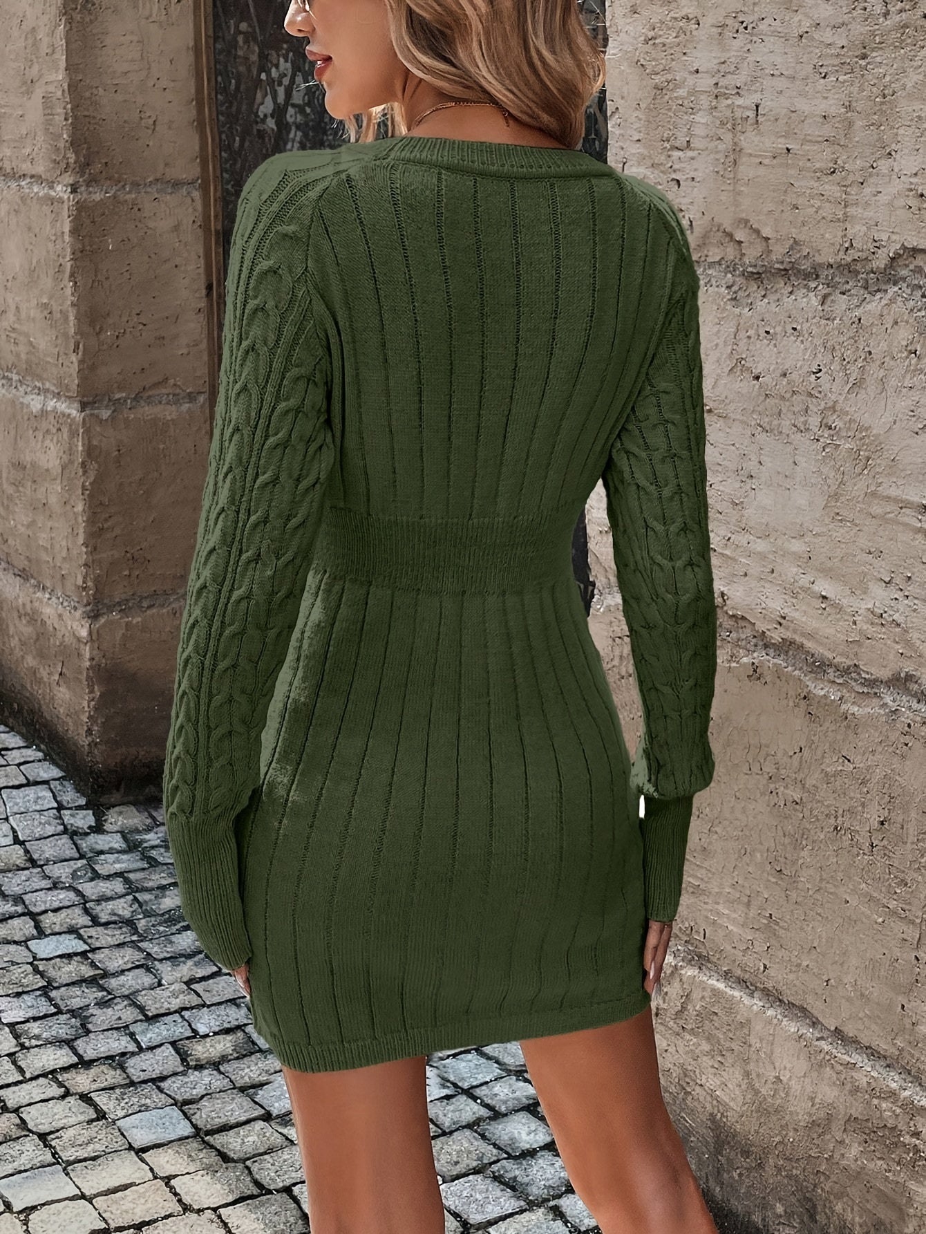 Danica | Pullover-Kleid aus Zopfstrick