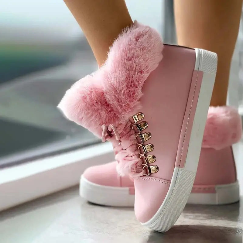 Plüsch-Knöchelstiefel für Frauen