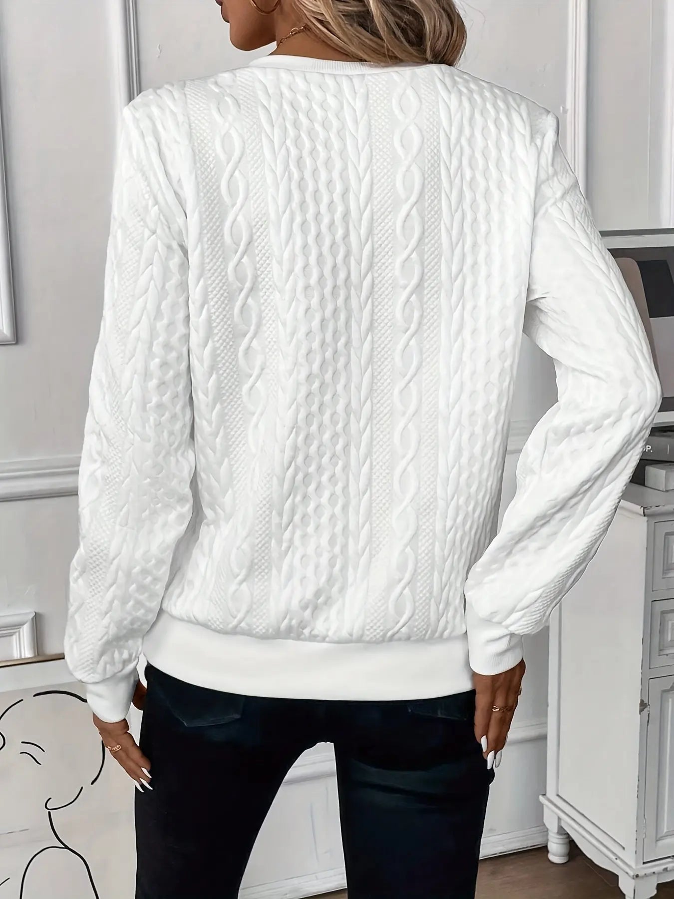 Stilvoller klassischem Zip-Up Pullover für Frauen