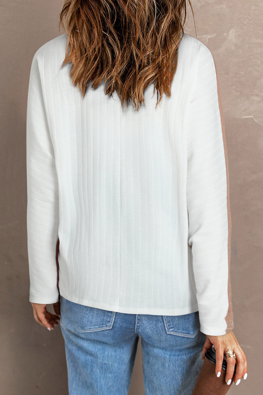 Pullover Mit Farbblock-Design Und Dolman-Ärmeln Für Frauen
