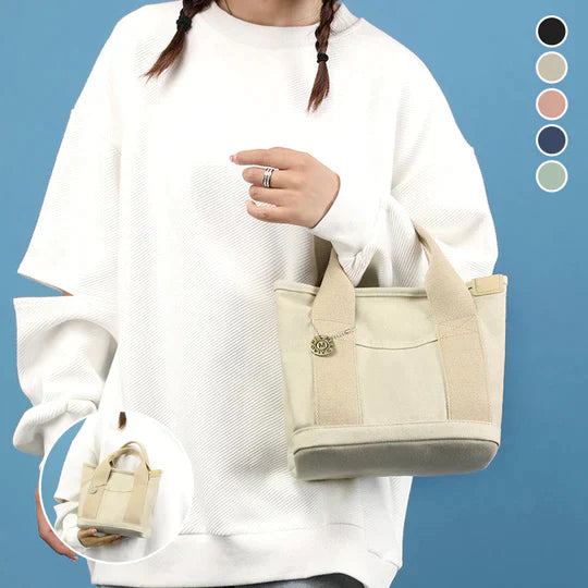 Neliah | Canvas-Handtasche mit großem Fassungsvermögen