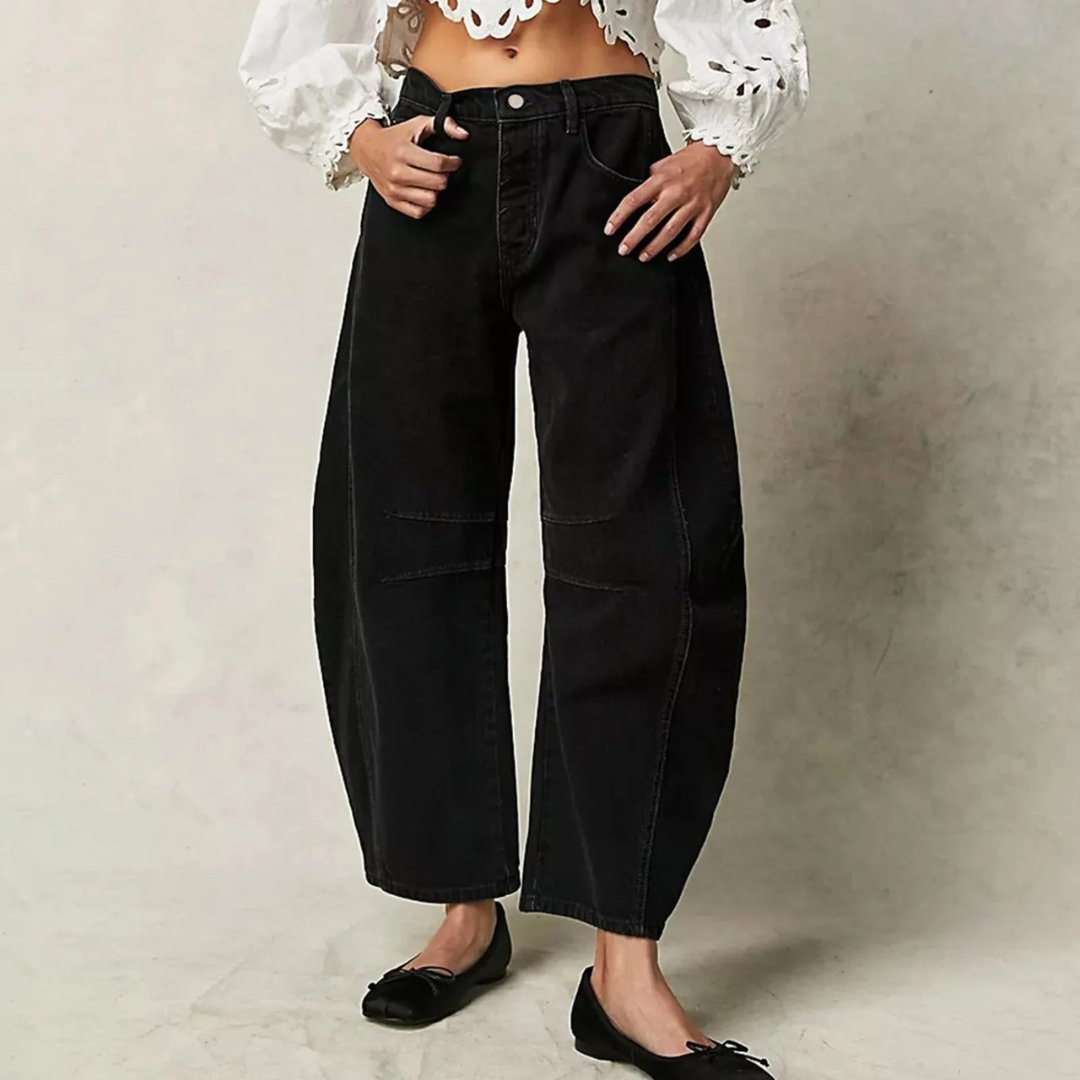 Weit geschnittene Jeans mit mühelosem Stil für Damen