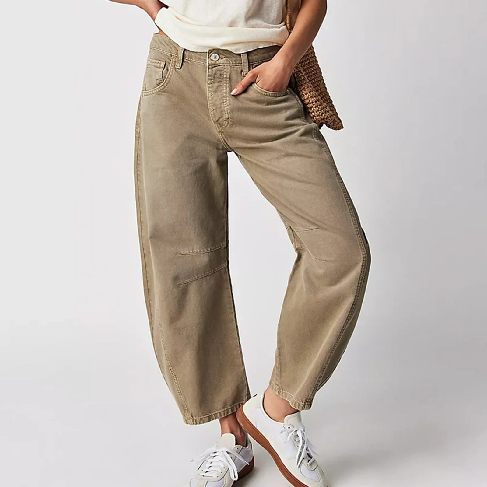 Weit geschnittene Jeans mit mühelosem Stil für Damen