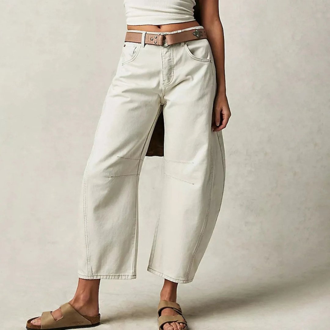 Weit geschnittene Jeans mit mühelosem Stil für Damen