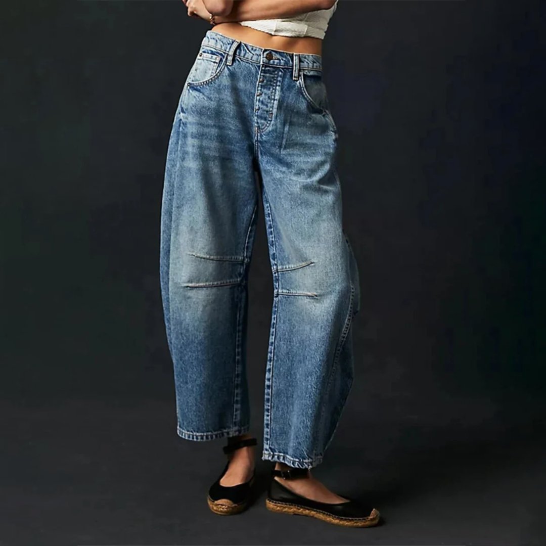 Weit geschnittene Jeans mit mühelosem Stil für Damen