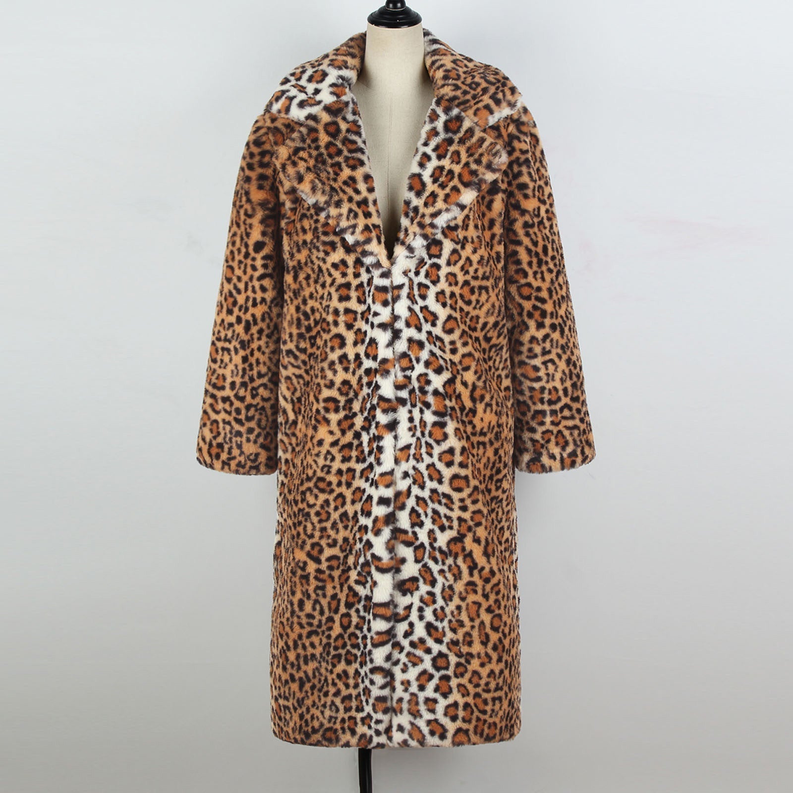 Perdita | Warmer und eleganter Mantel mit Leopardenmuster