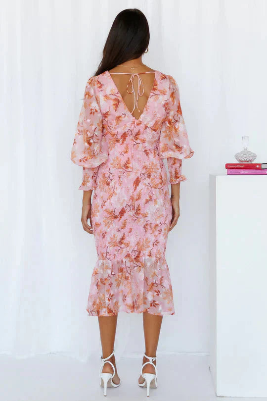 Leicht und komfortabel Midikleid mit Blumenmuster Für Frauen