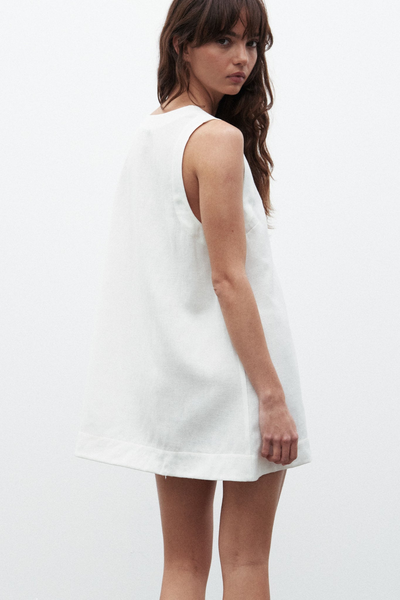 Azura | Figurbetontes weißes Kleid