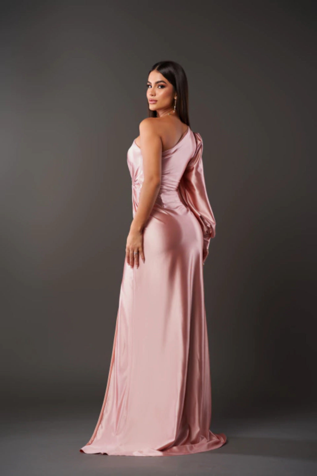 Elegantes One Shoulder Abendkleid mit Hohem Schlitz für Frauen