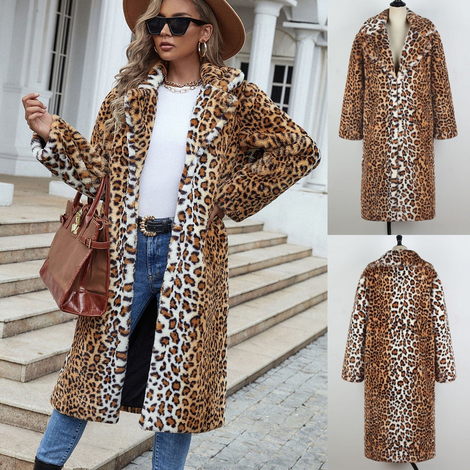 Perdita | Warmer und eleganter Mantel mit Leopardenmuster