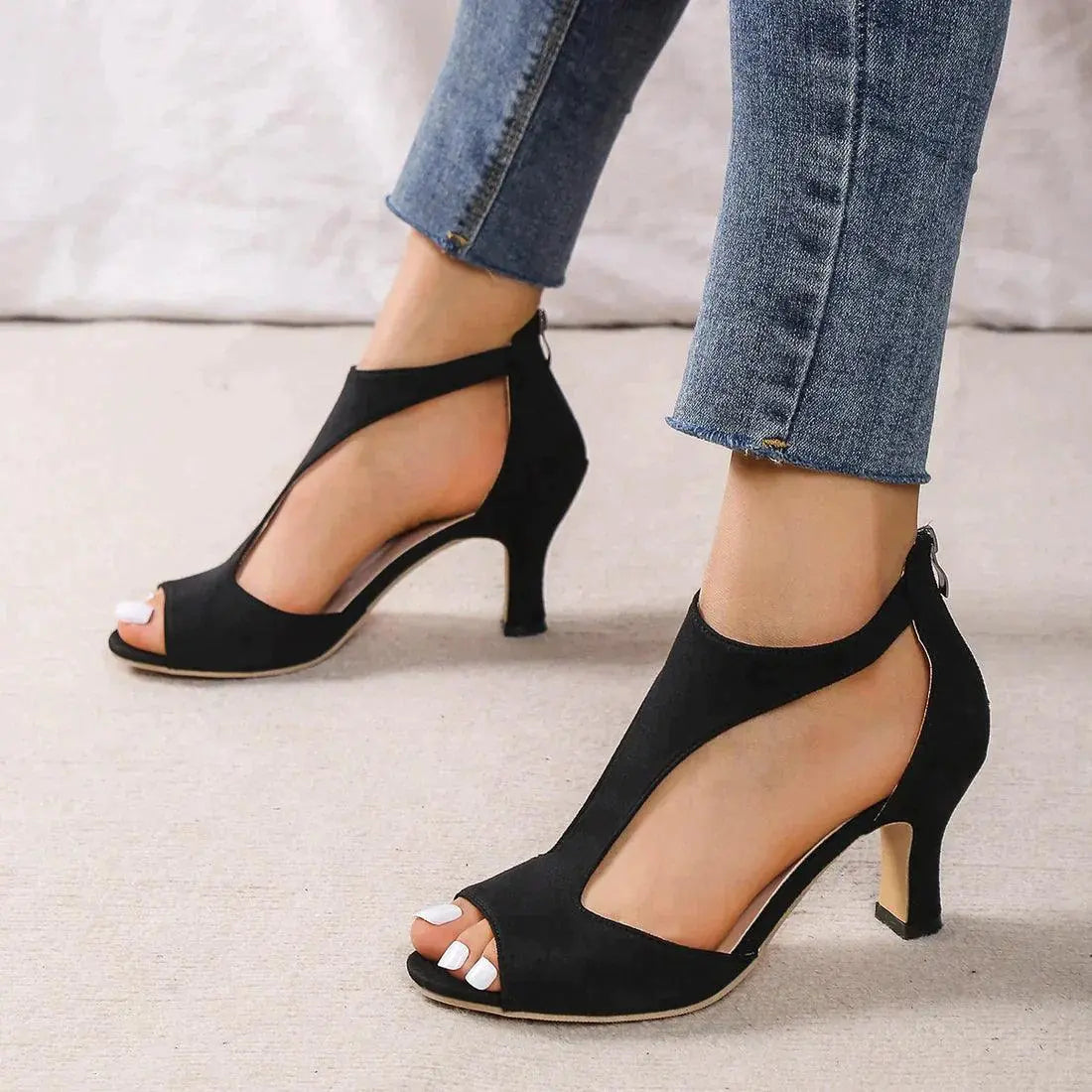 High Heels mit Cut-Outs und offener Zehenpartie für Frauen