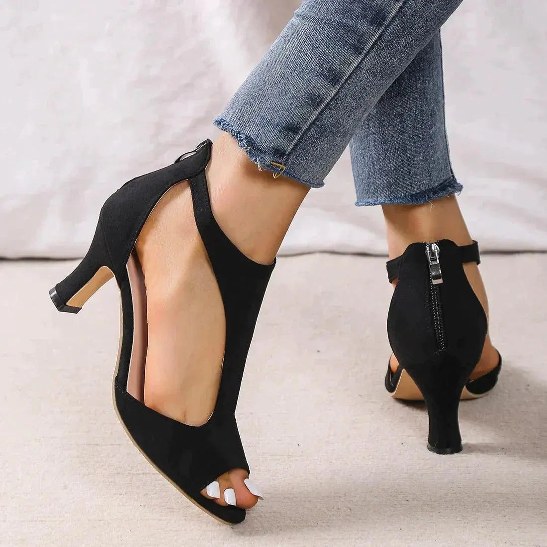 High Heels mit Cut-Outs und offener Zehenpartie für Frauen