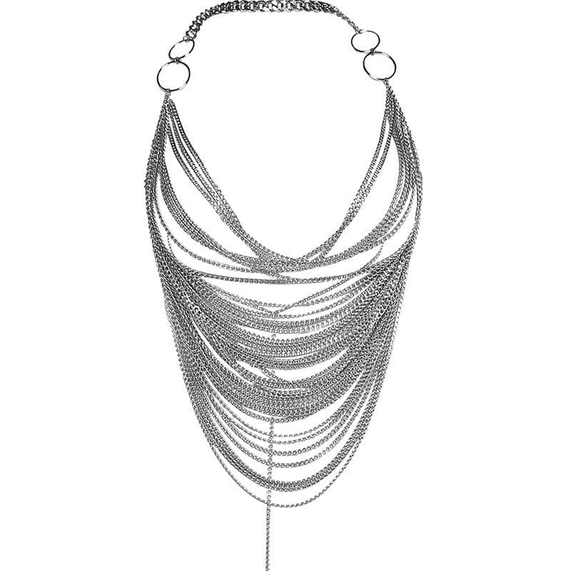 Crop Top mit Kettendetail und offenem Rücken für Frauen