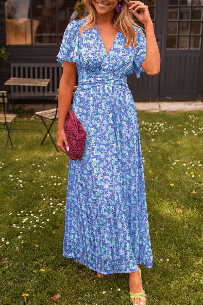 Maxikleid mit elegantem V-Ausschnitt Für Frauen