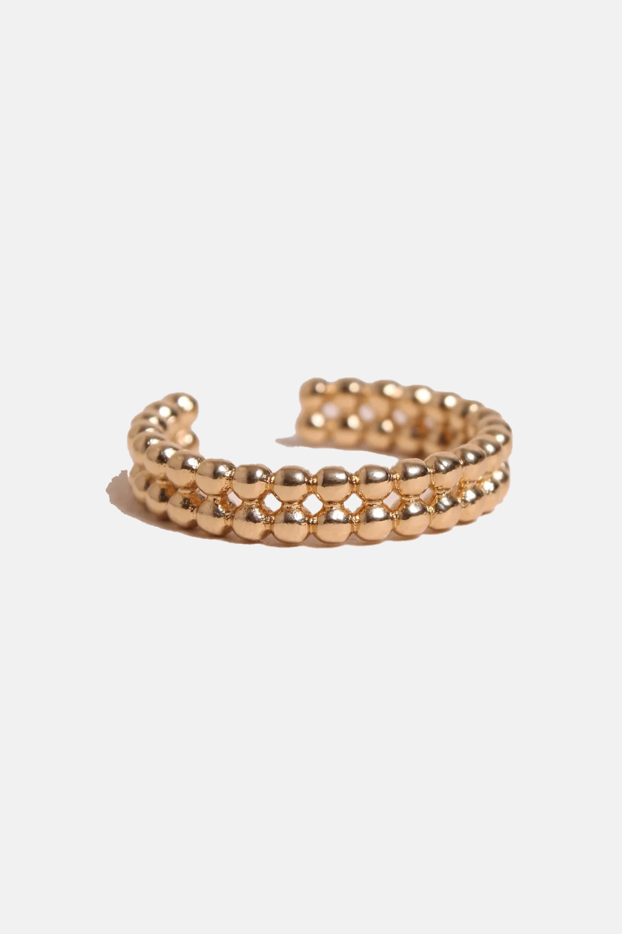 Goldfarbener Verstellbarer Ring mit Skulpturalem Finish Für Frauen